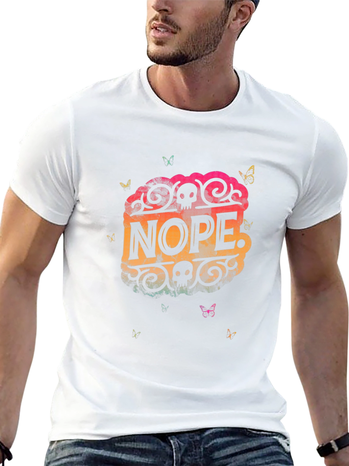 Nope Graphic Print Mens T-Shirt