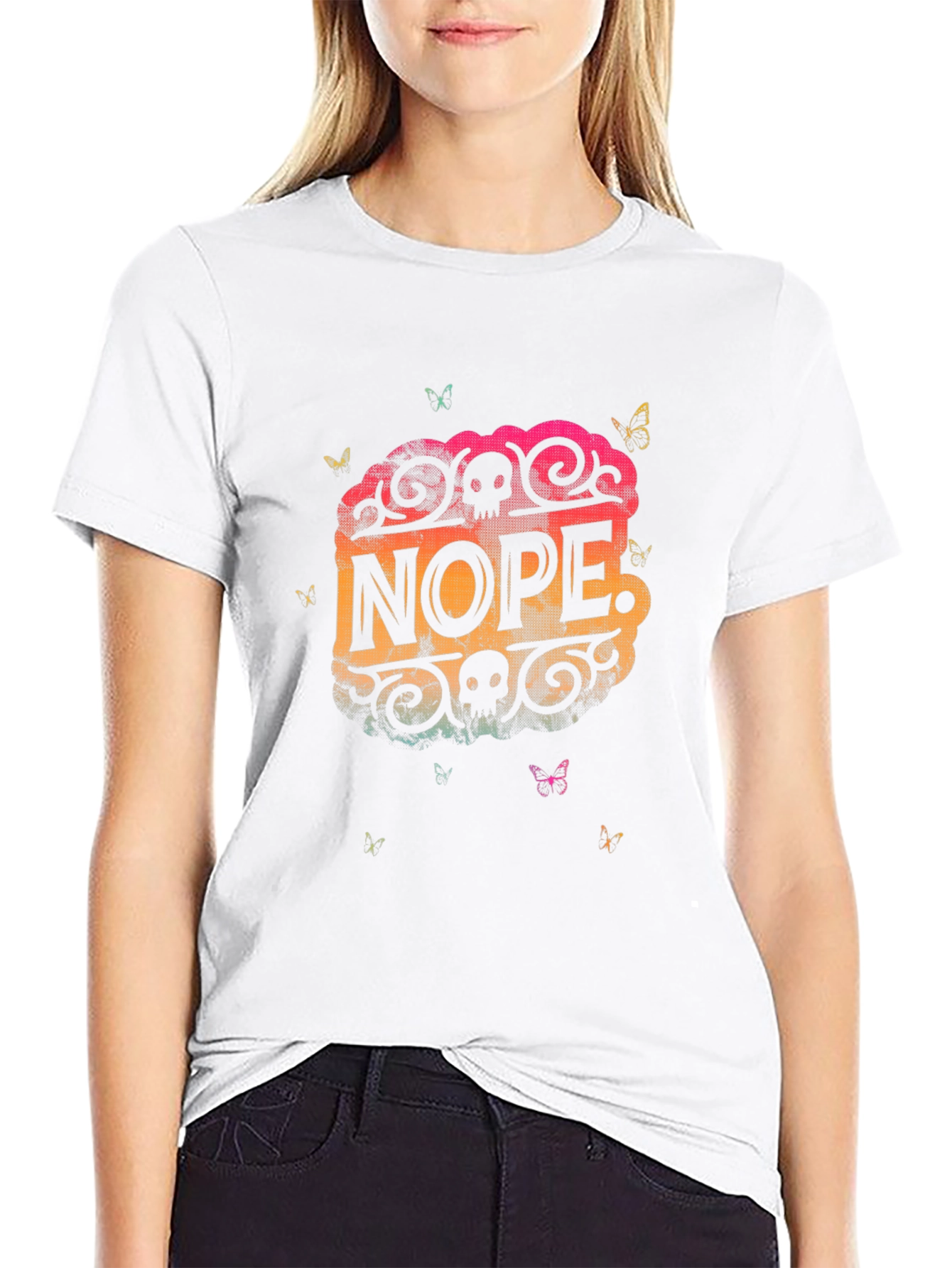 Nope Graphic Print Mens T-Shirt