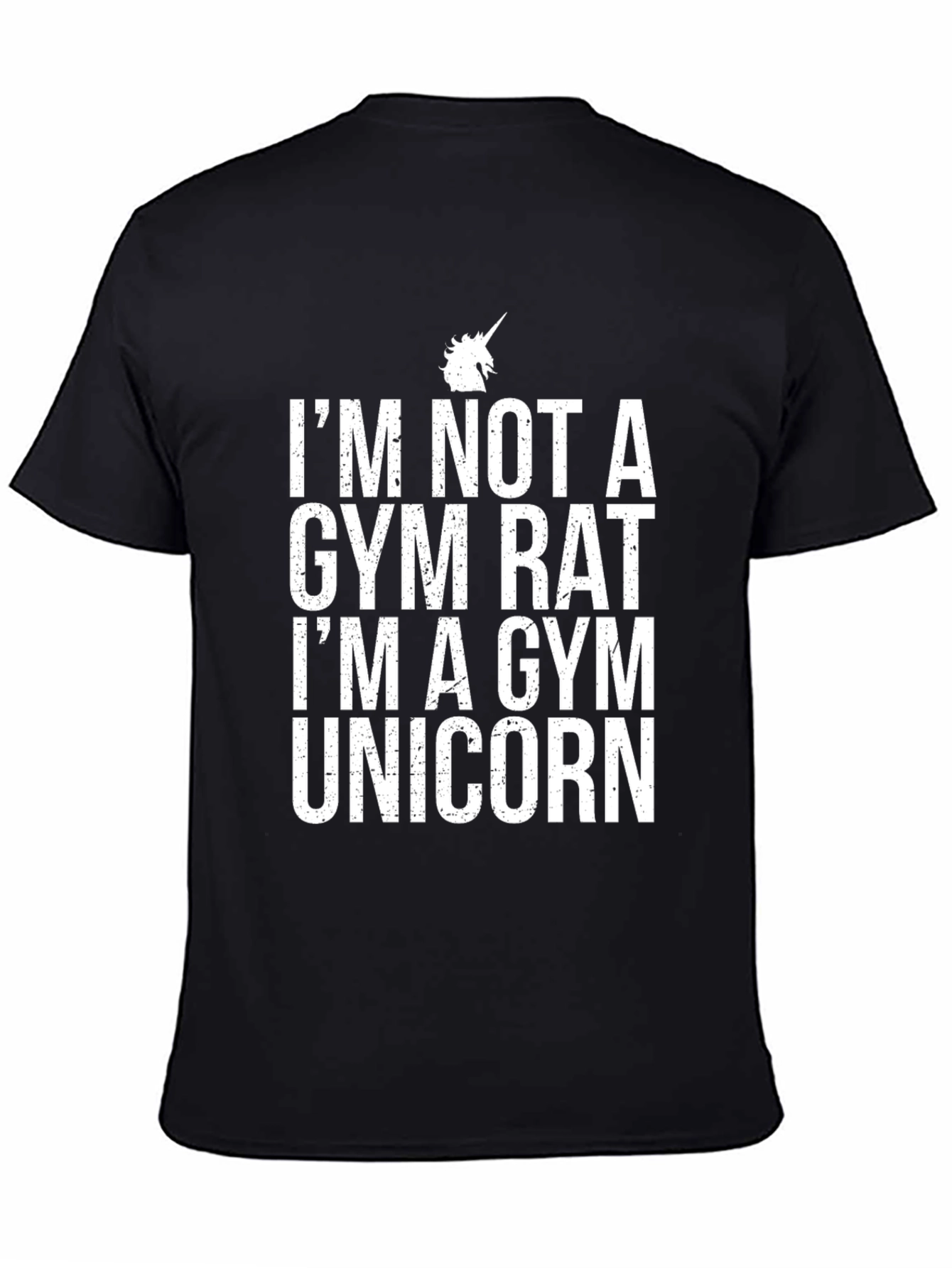 Gym Unicorn Graphic Tee - Black
