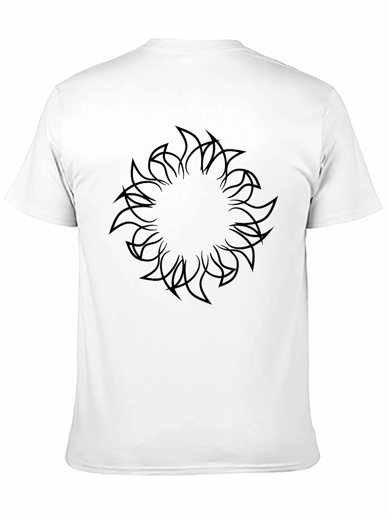 Abstract Tribal Sun Black T-Shirt