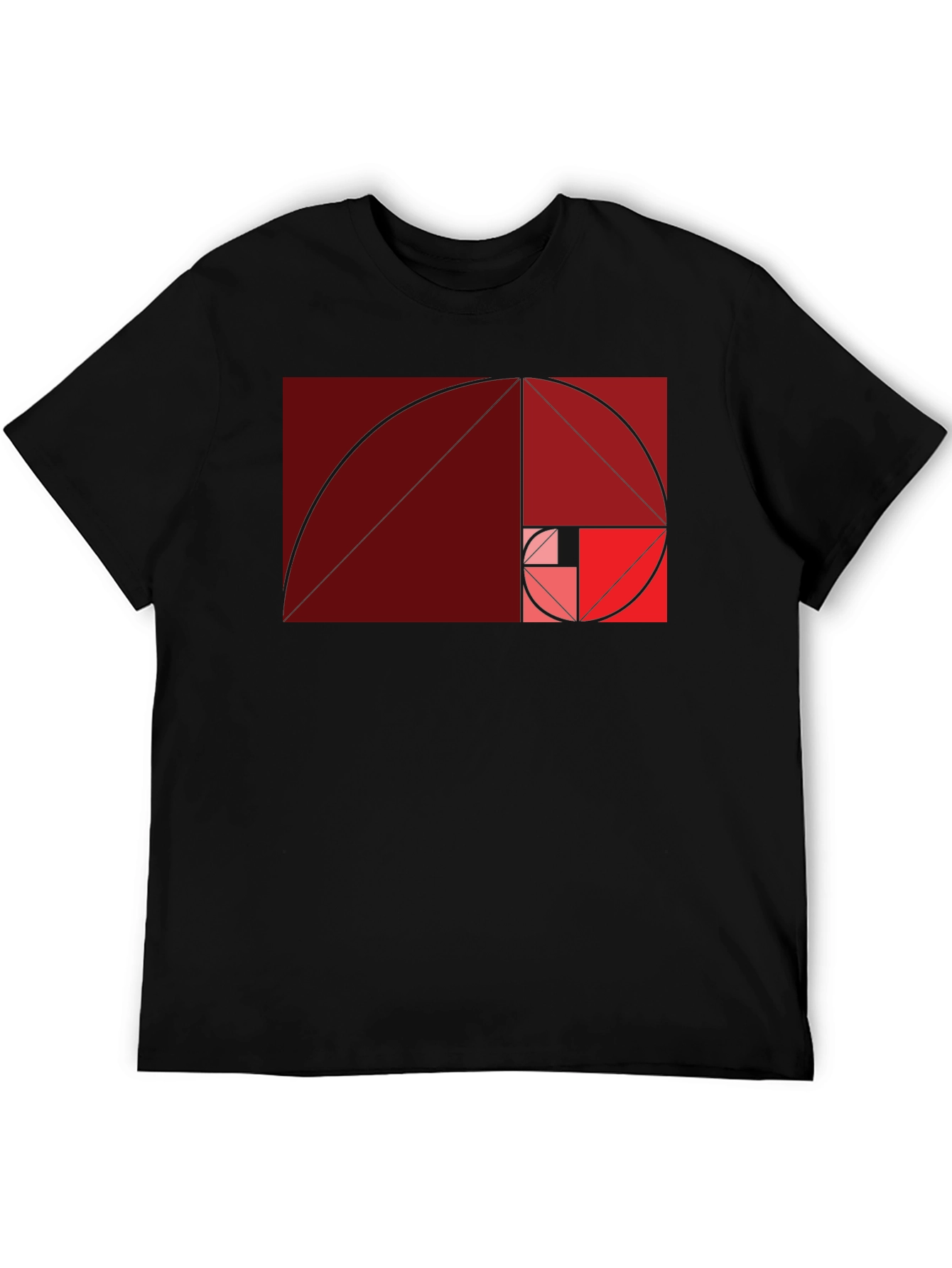 Golden Ratio Spiral Graphic Tee - Math Art Shirt