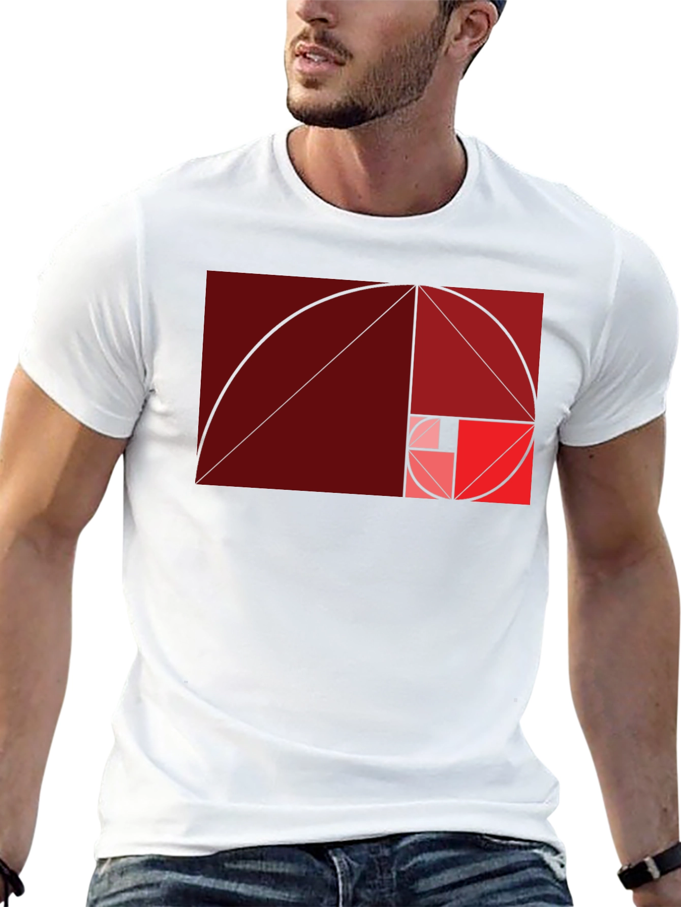 Golden Ratio Spiral Graphic Tee - Math Art Shirt