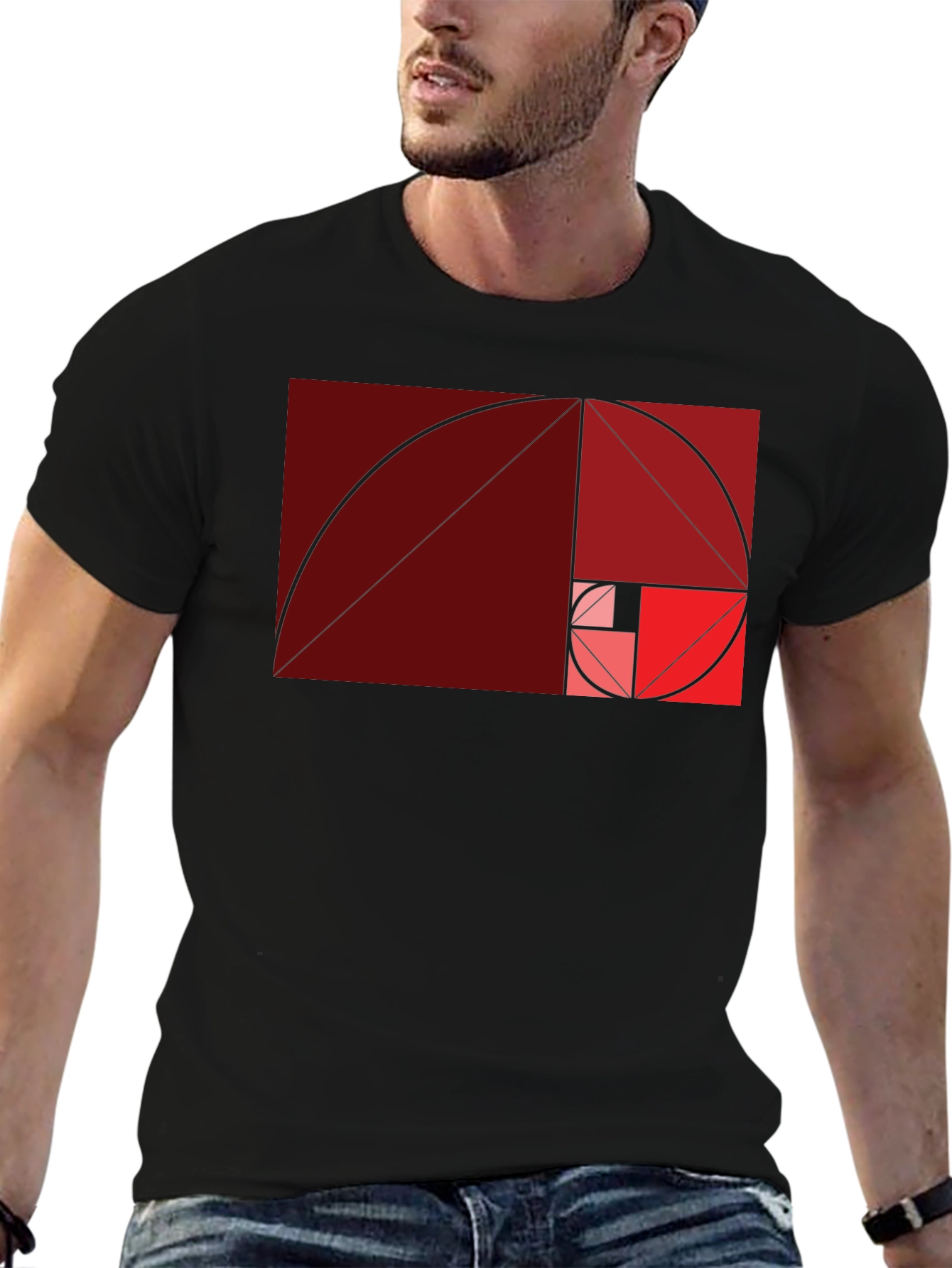 Golden Ratio Spiral Graphic Tee - Math Art Shirt