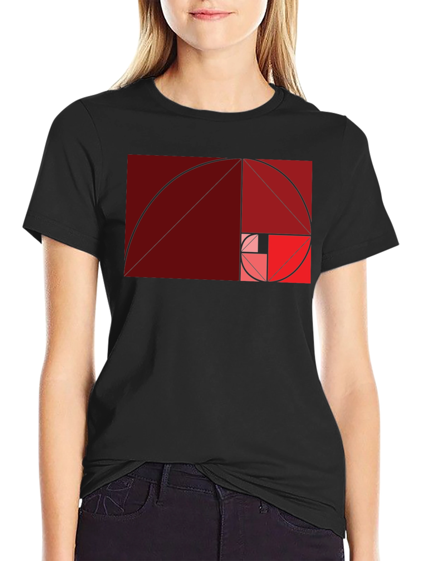 Golden Ratio Spiral Graphic Tee - Math Art Shirt