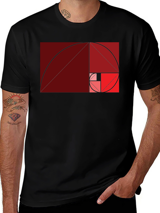 Golden Ratio Spiral Graphic Tee - Math Art Shirt