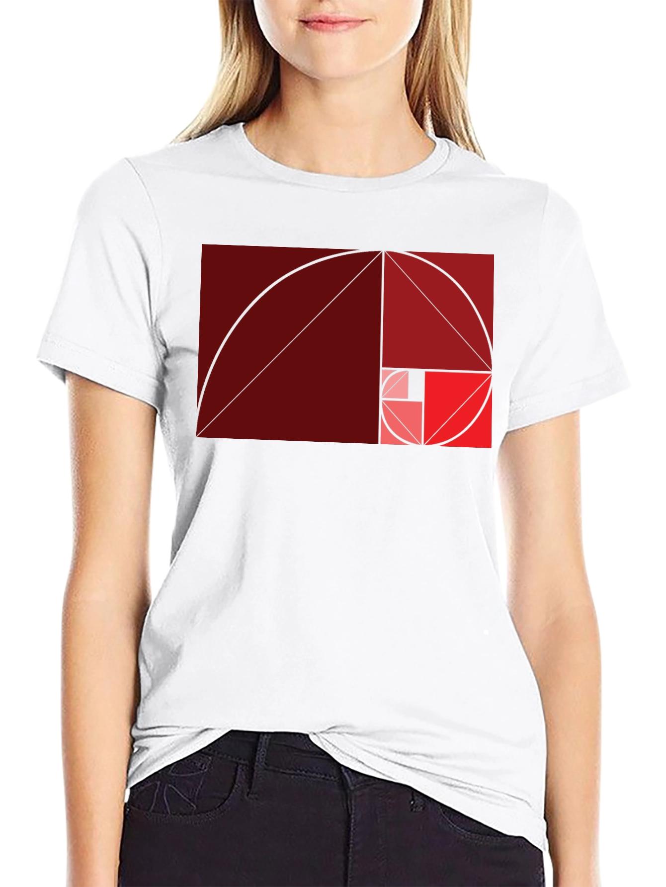 Golden Ratio Spiral Graphic Tee - Math Art Shirt