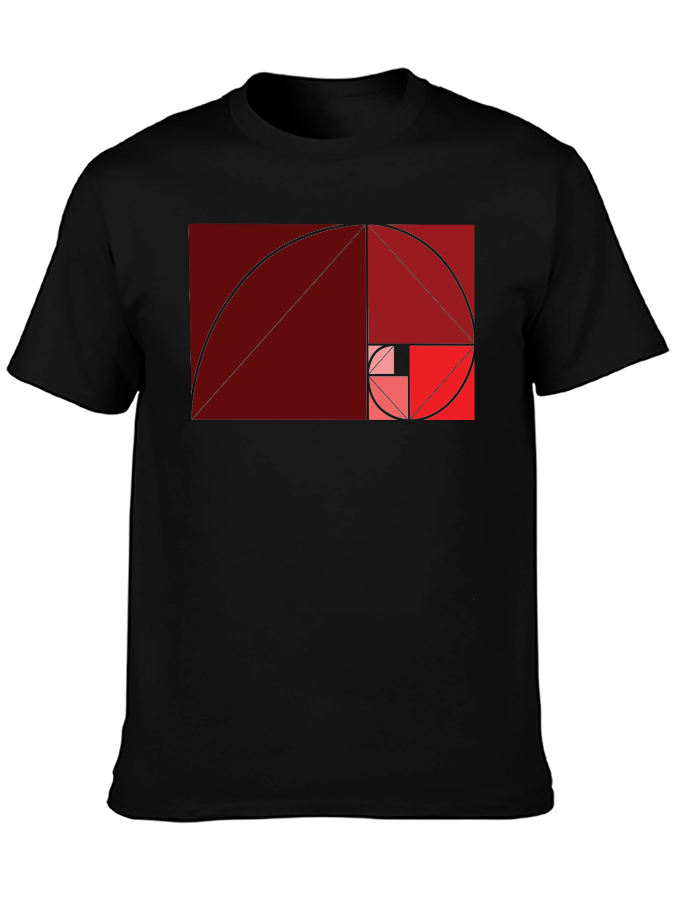 Golden Ratio Spiral Graphic Tee - Math Art Shirt