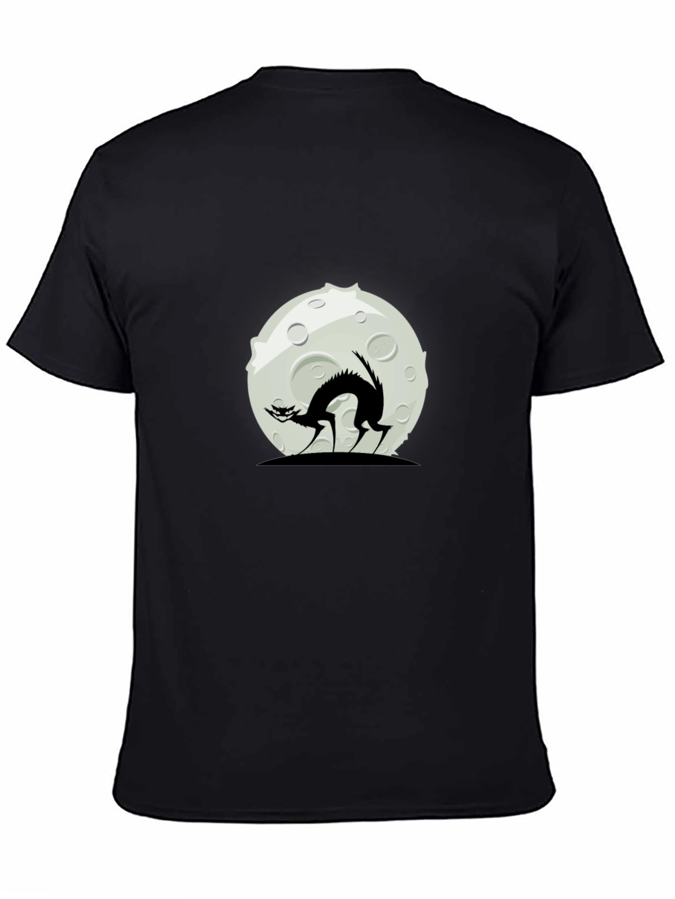 Black Cat Moon Graphic T-Shirt