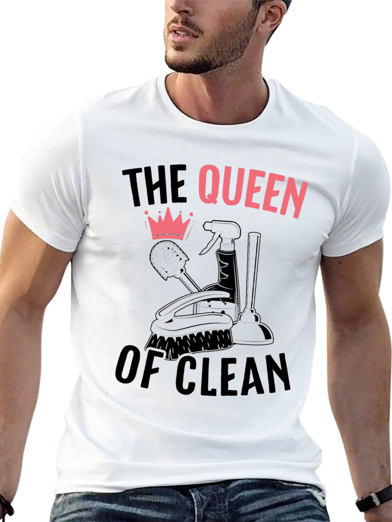 Queen of Clean Black Graphic T-Shirt
