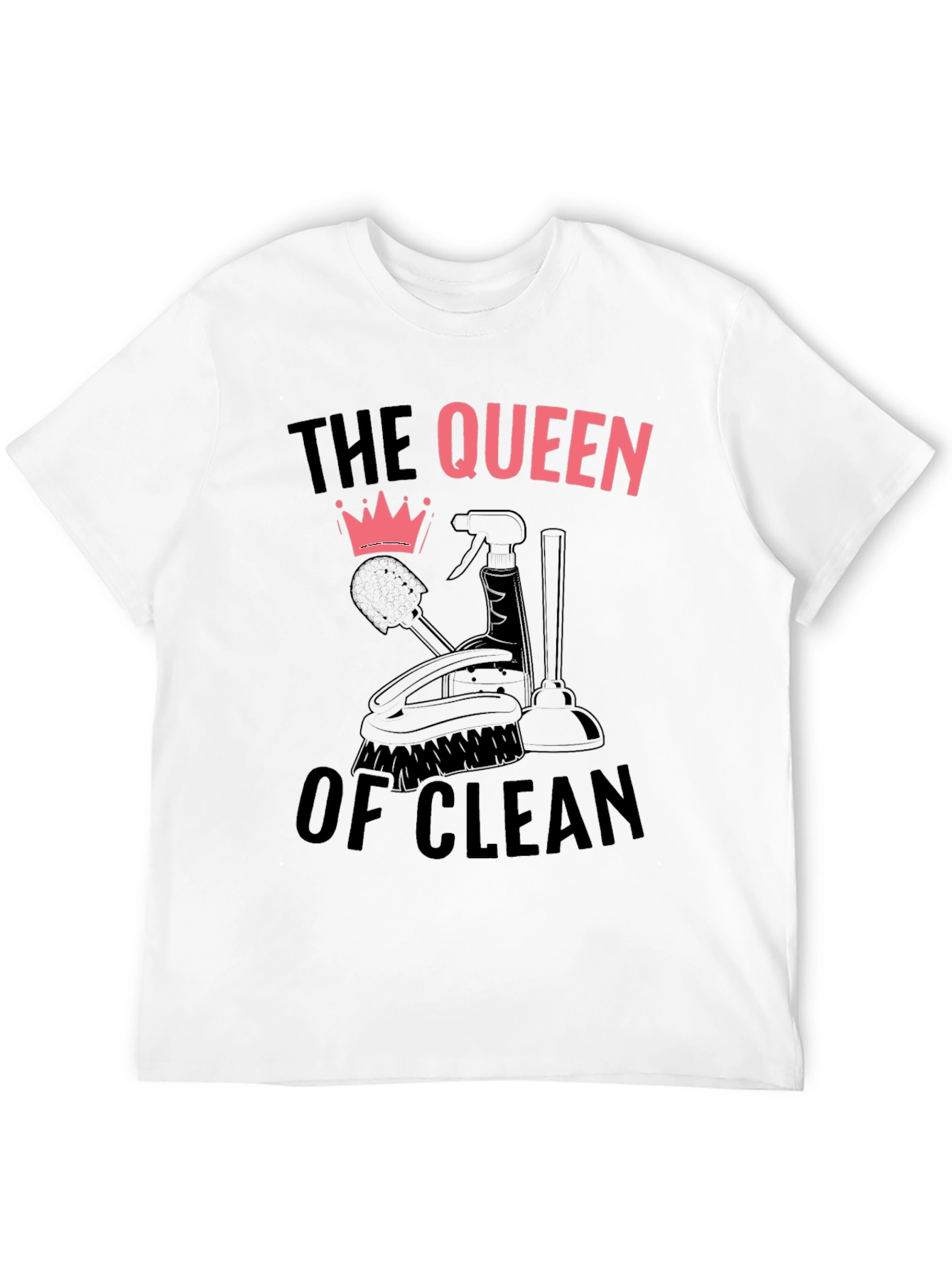 Queen of Clean Black Graphic T-Shirt