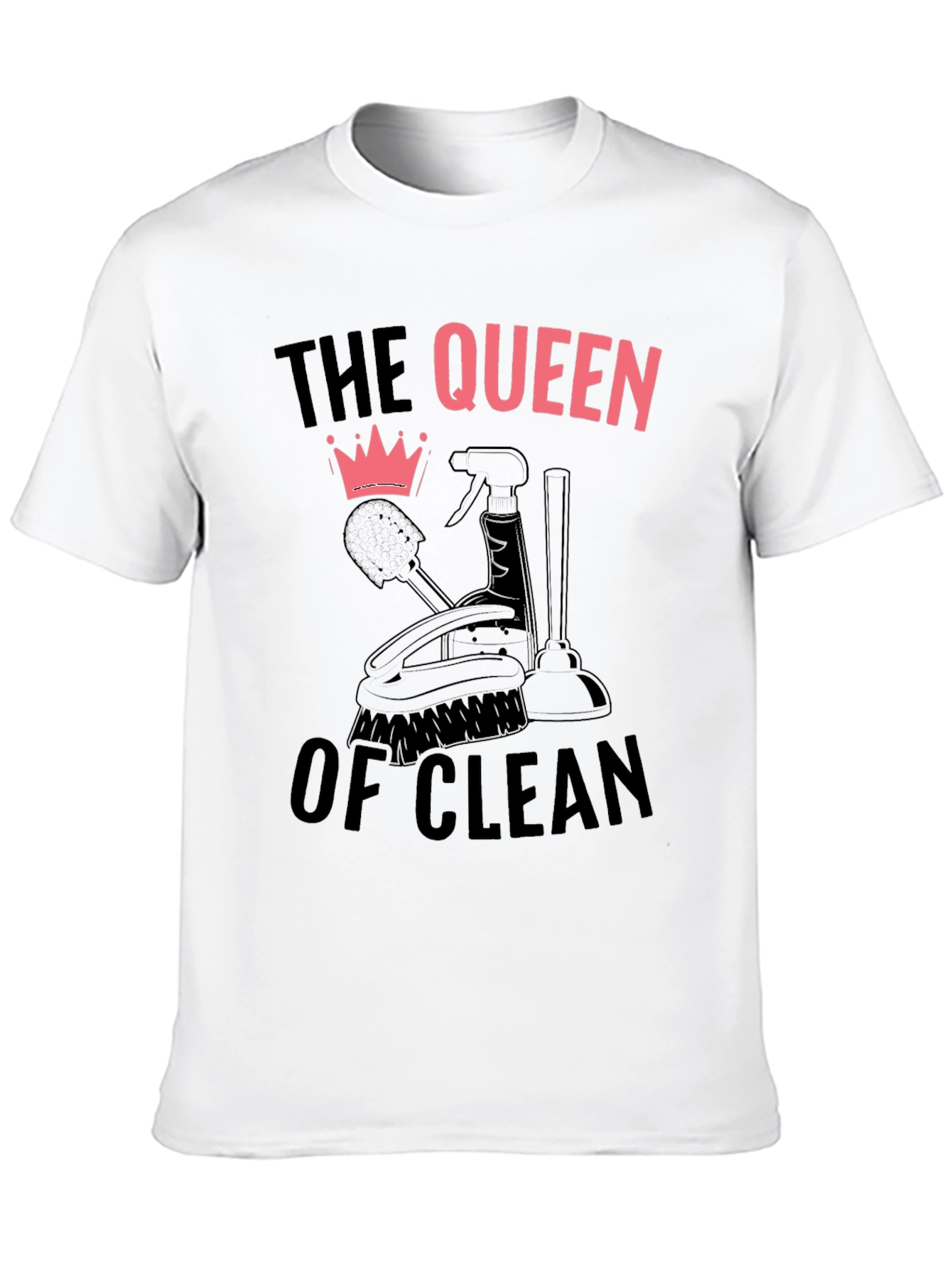 Queen of Clean Black Graphic T-Shirt