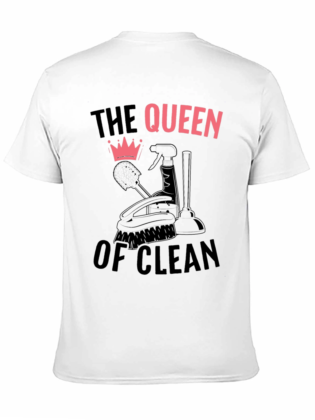 Queen of Clean Black Graphic T-Shirt
