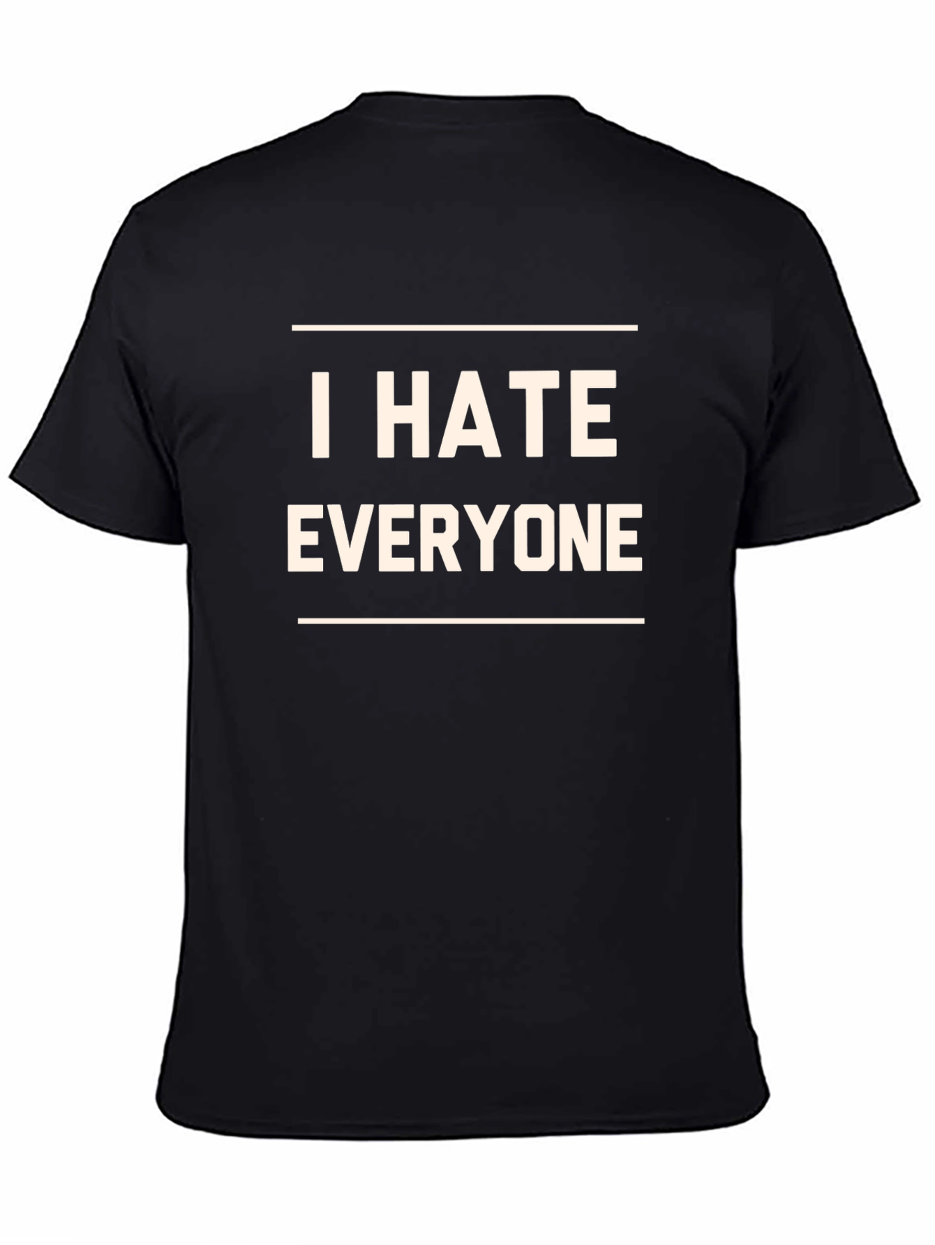 I Hate Everyone Graphic Tee - Black
