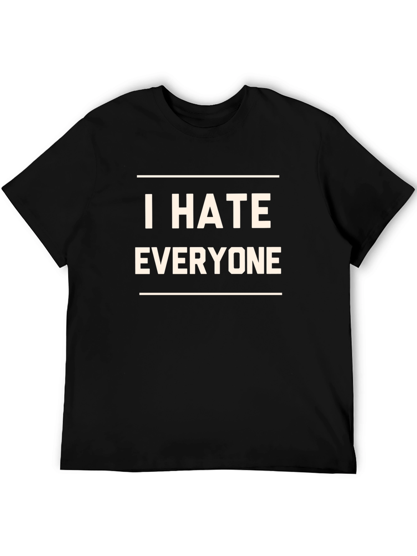 I Hate Everyone Graphic Tee - Black