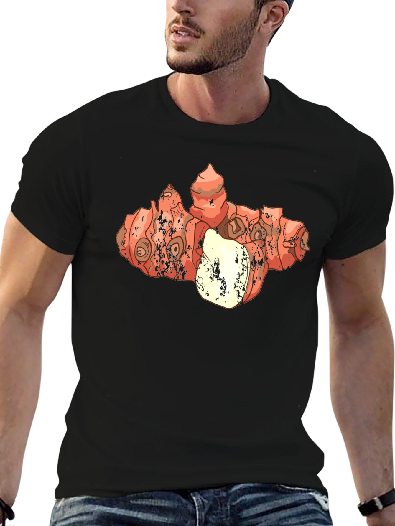 Galangal Root Graphic Tee - Unique Foodie Design