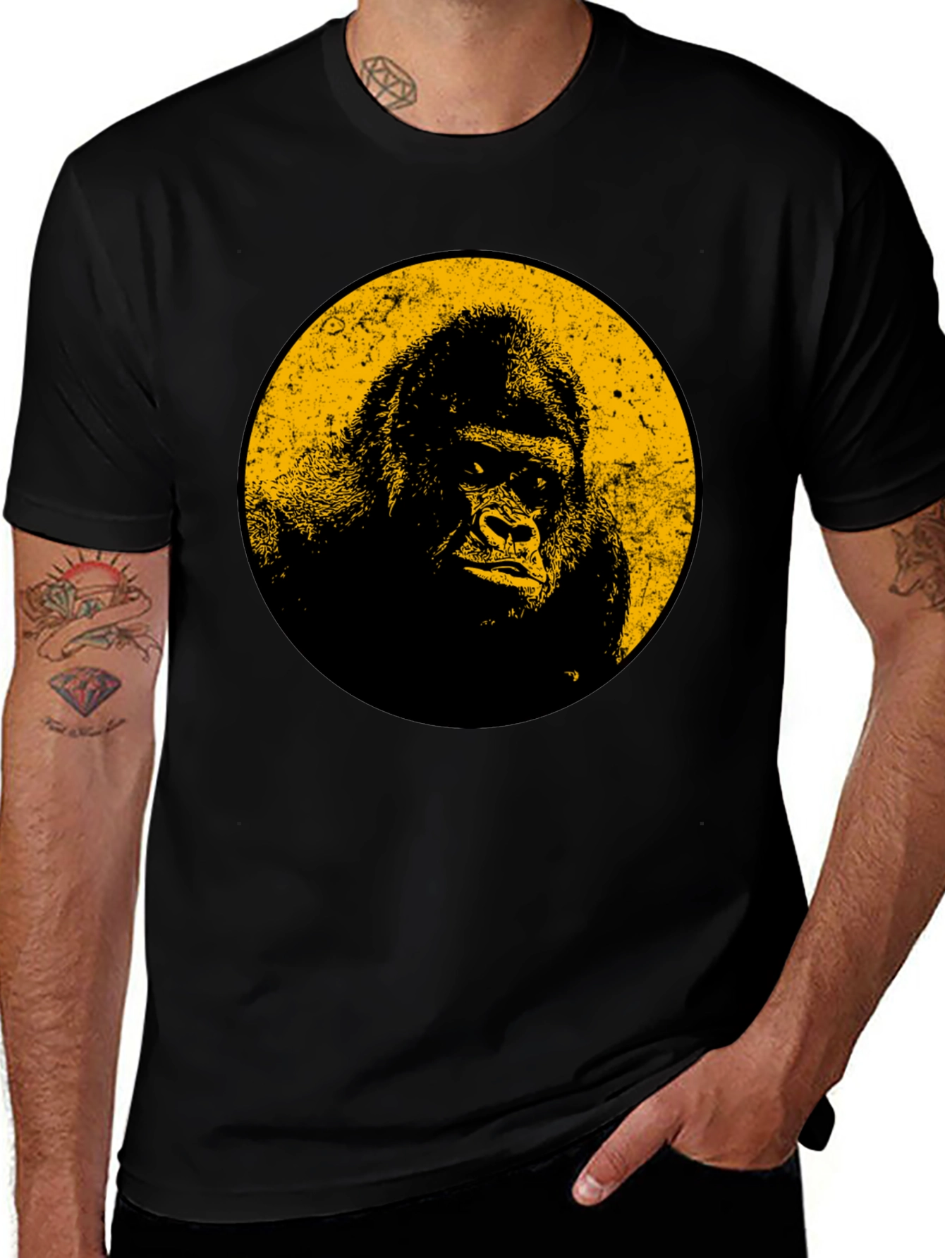 Gorilla Graphic Tee - Cool Black T-Shirt