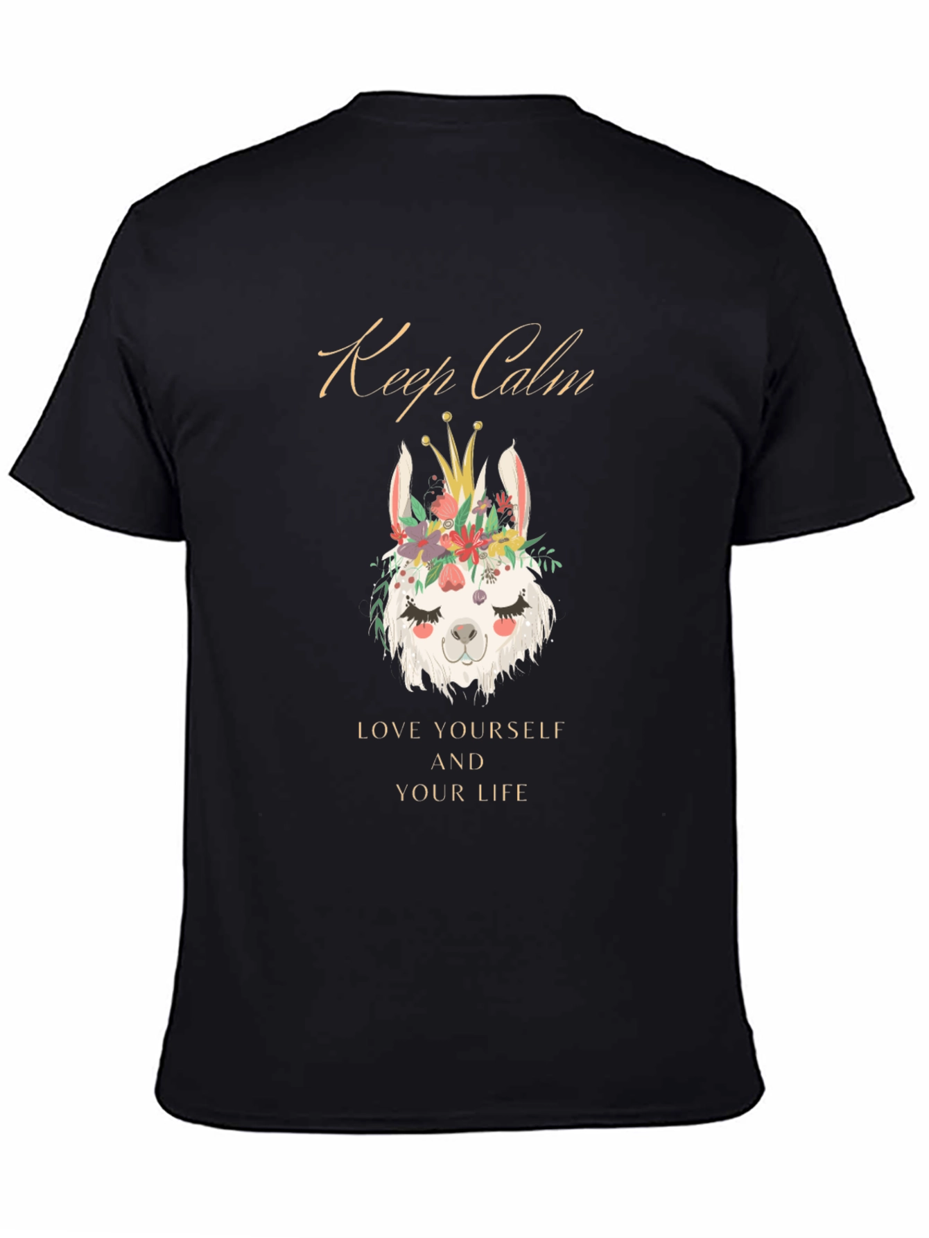Keep Calm Llama Graphic Tee - Soft Cotton Blend