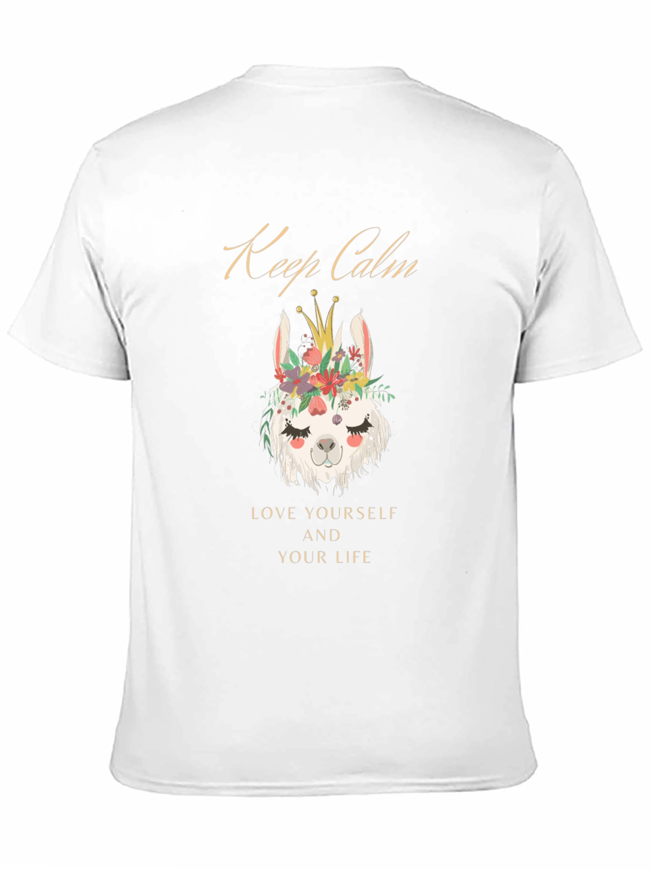 Keep Calm Llama Graphic Tee - Soft Cotton Blend