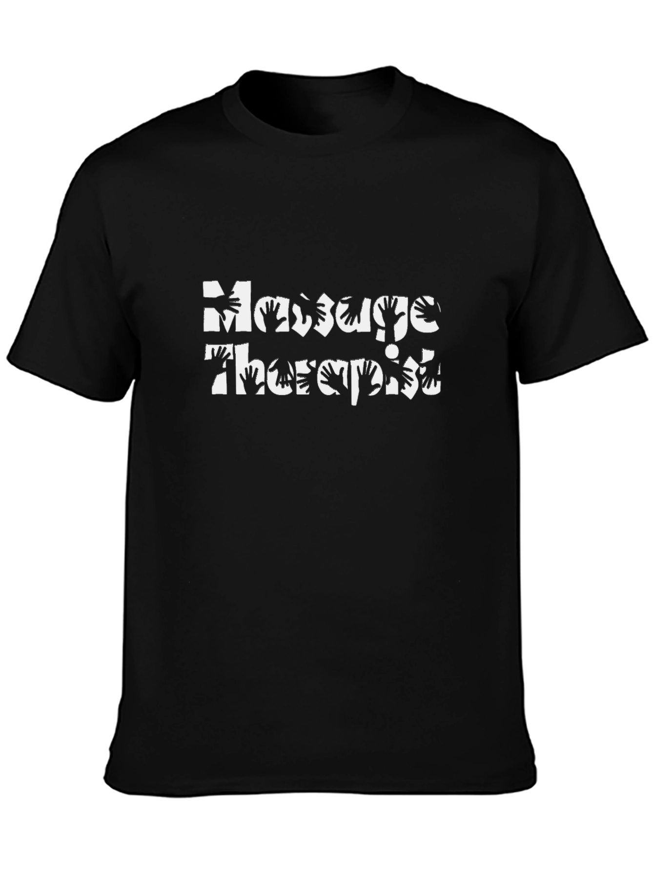 Massage Therapist Graphic Tee - Black Cotton T-Shirt