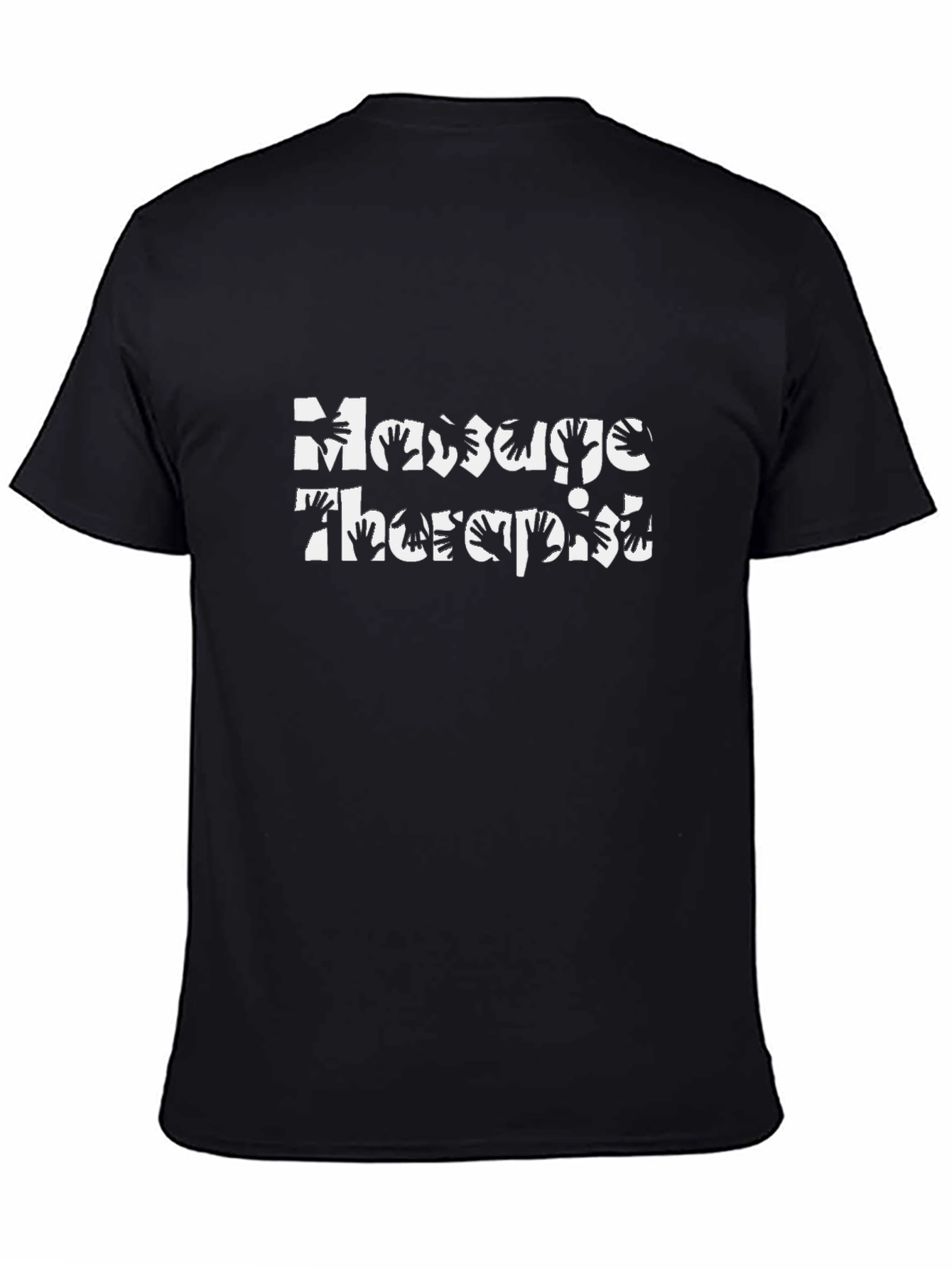 Massage Therapist Graphic Tee - Black Cotton T-Shirt