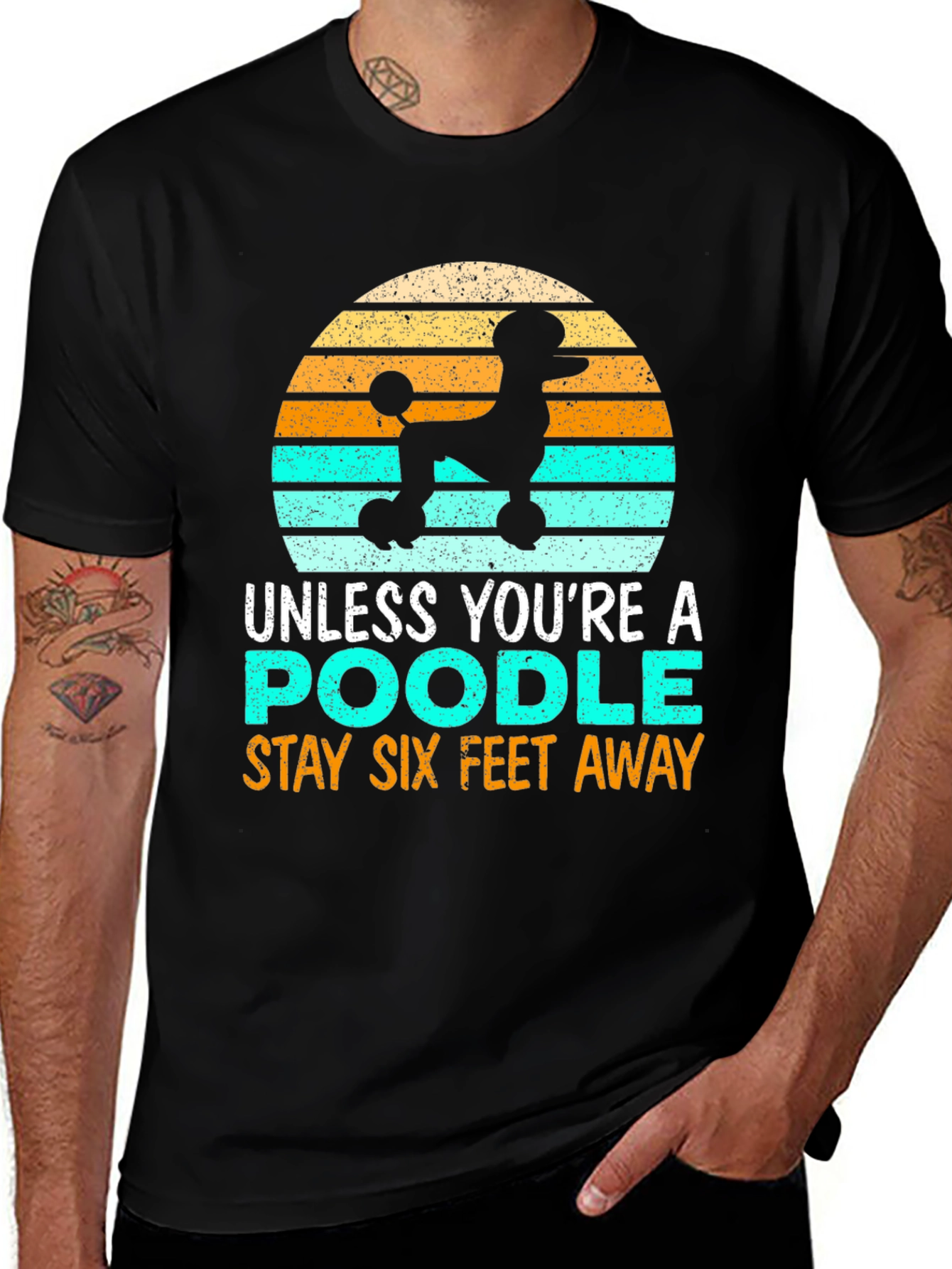 Poodle Social Distance Graphic Tee
