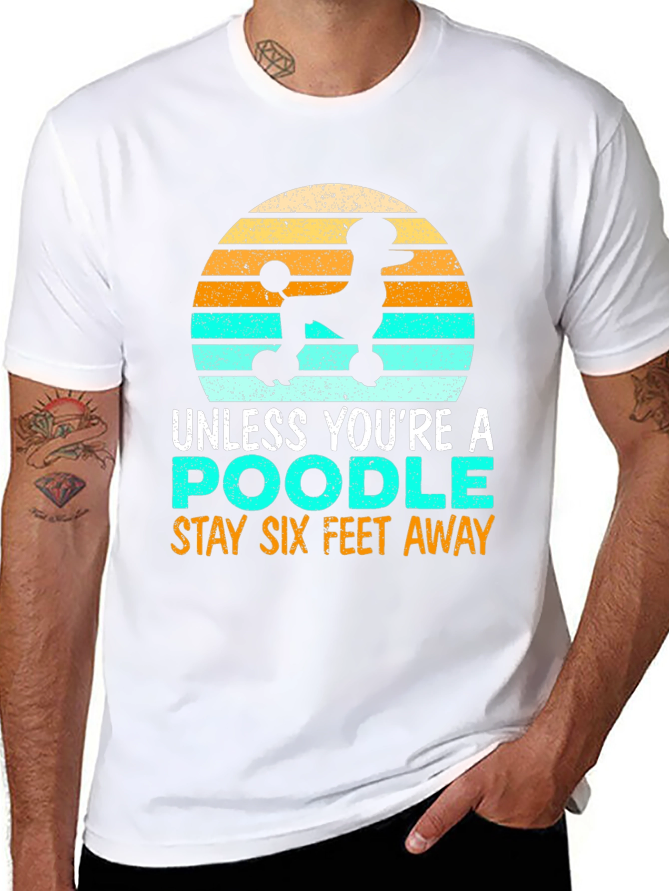 Poodle Social Distance Graphic Tee