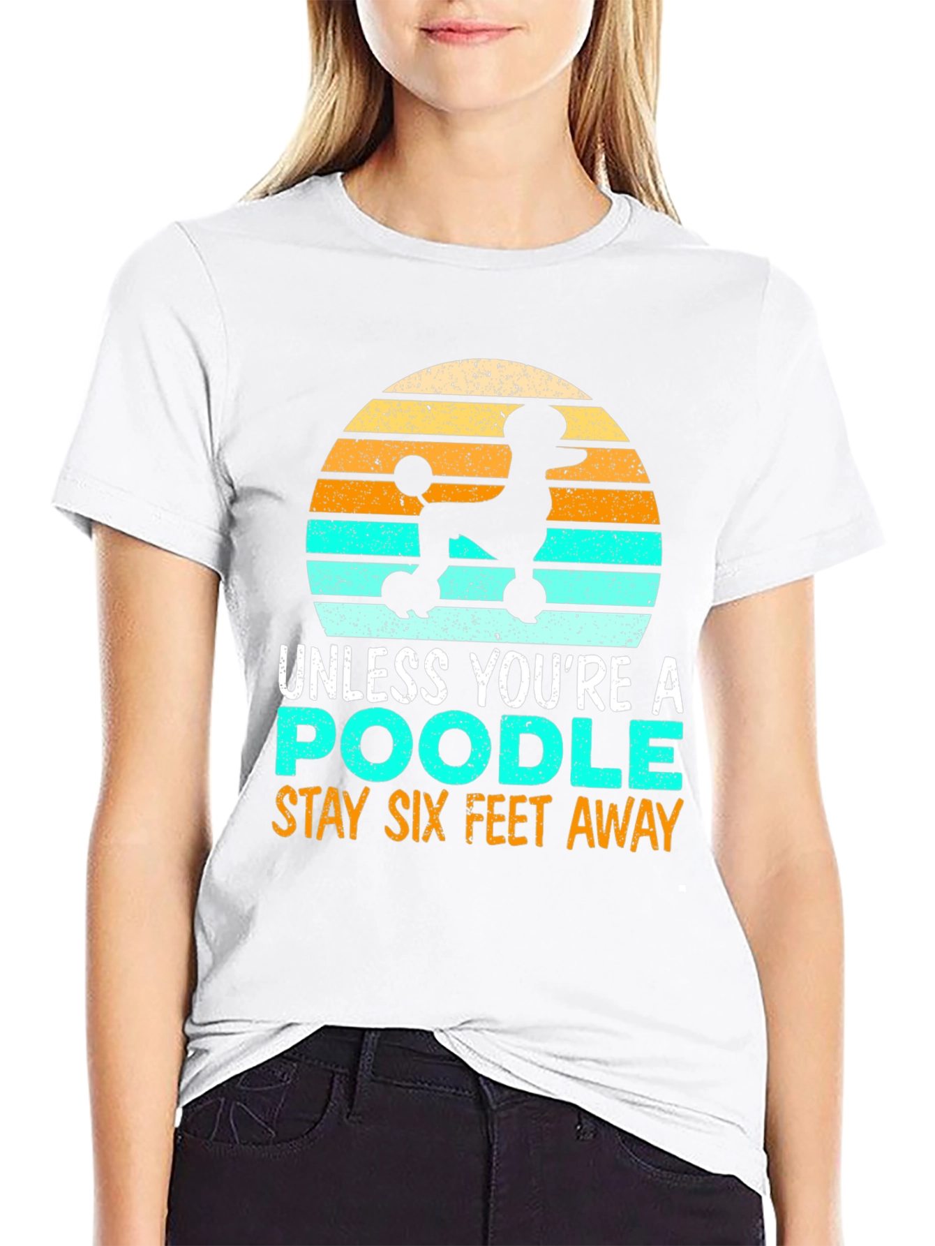 Poodle Social Distance Graphic Tee