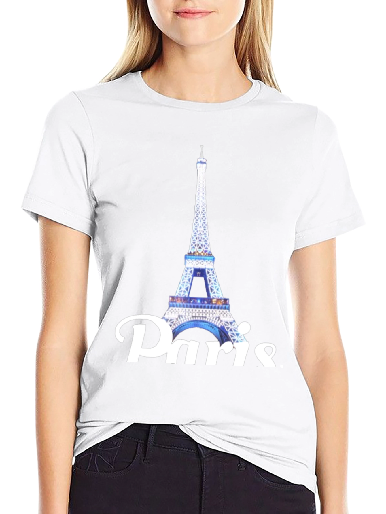 Paris Eiffel Tower Black T-Shirt