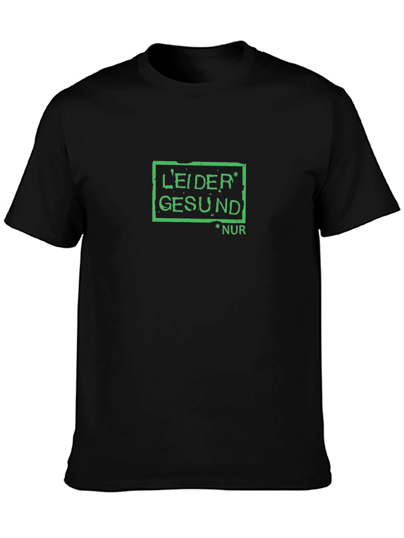 Leider Gesund Black Graphic Tee