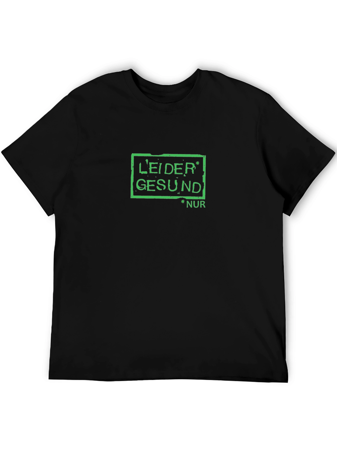 Leider Gesund Black Graphic Tee