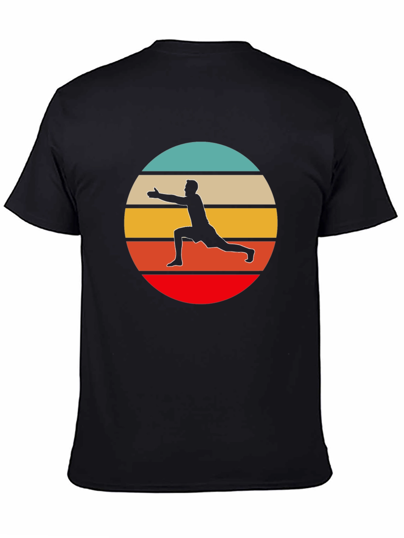 Retro Yoga Pose Graphic T-Shirt