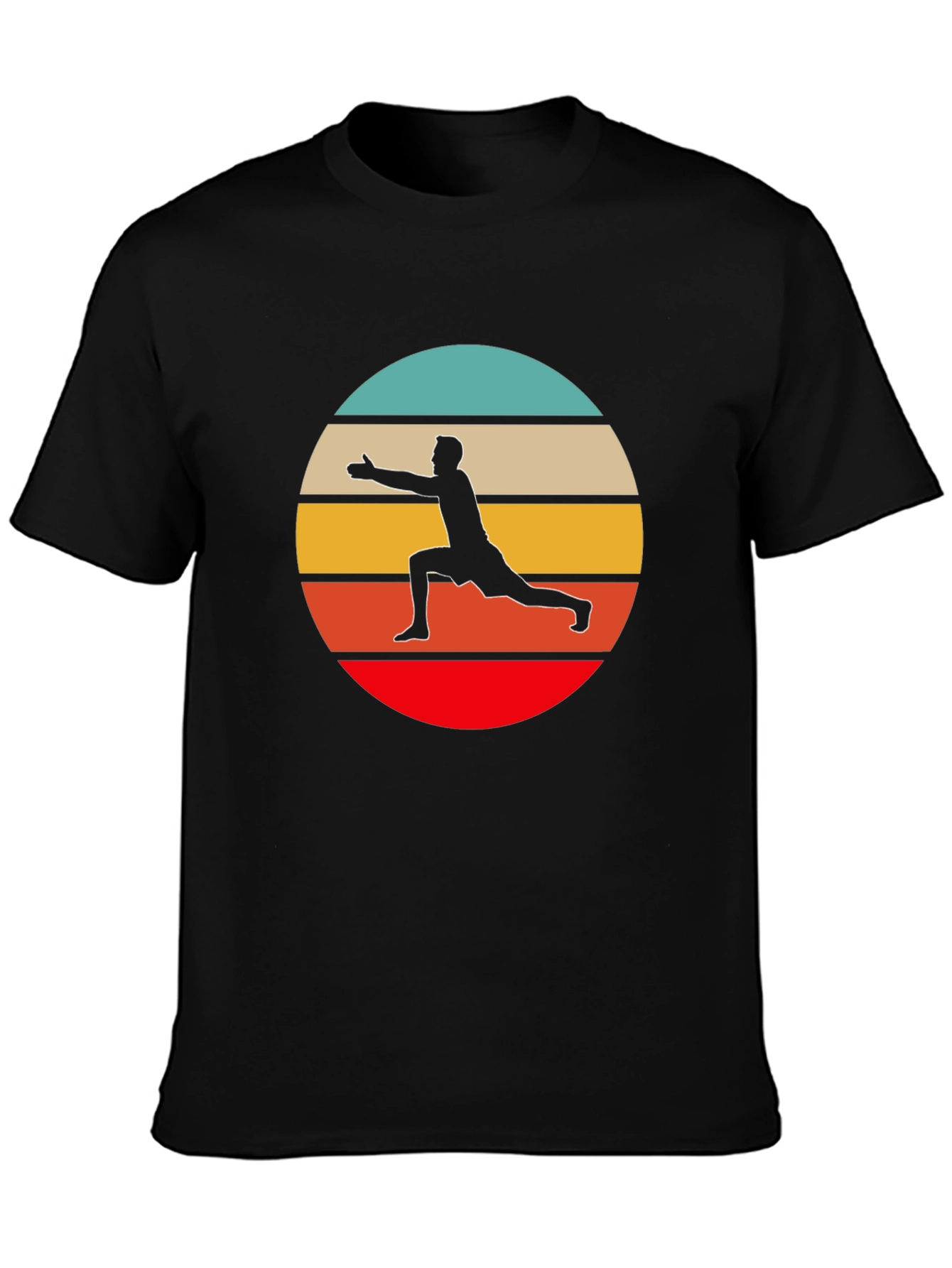 Retro Yoga Pose Graphic T-Shirt