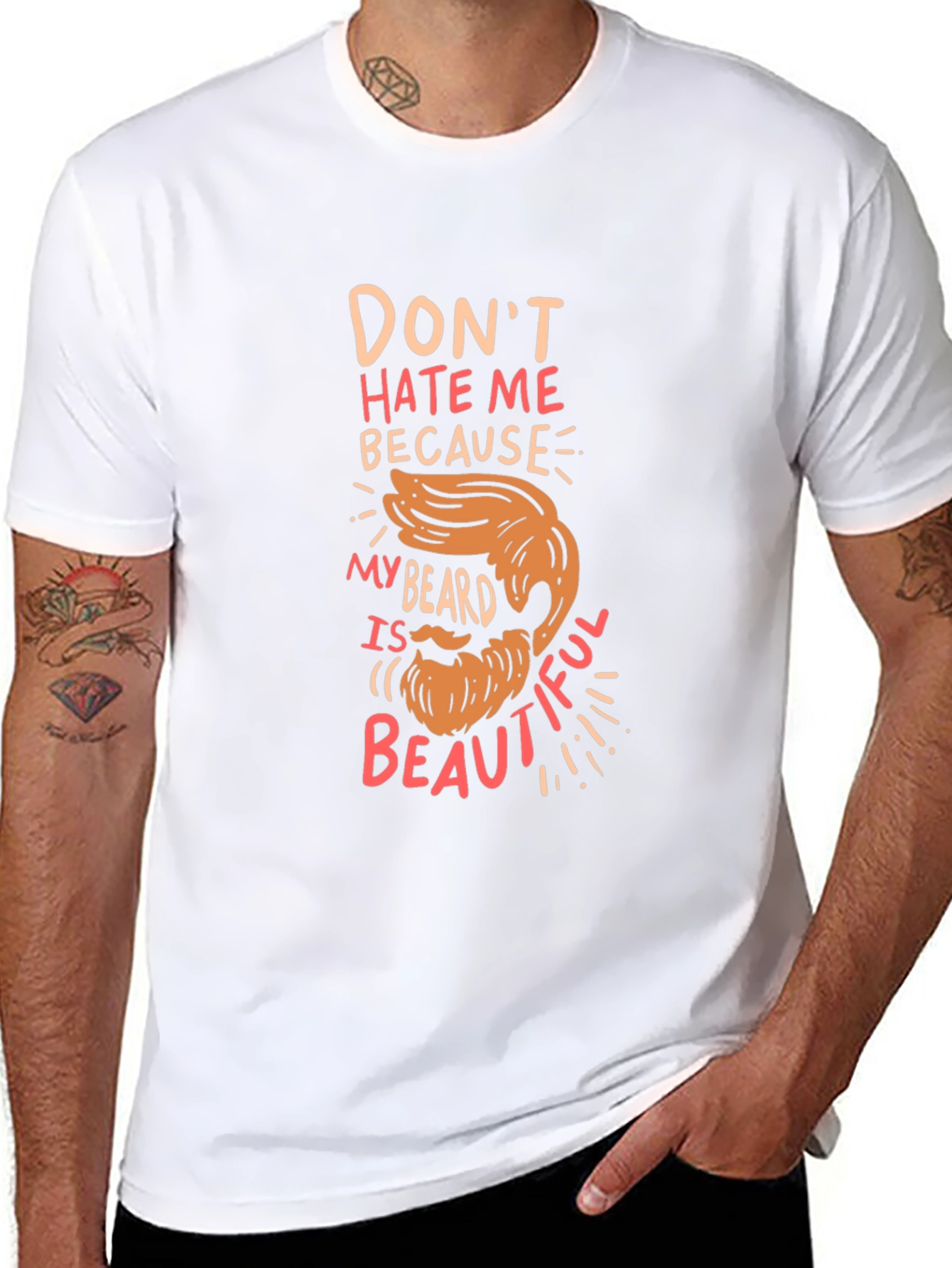 Funny Beard T-Shirt - Dont Hate Me