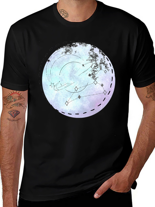 Galaxy Dreamer Tee - Black Cotton Blend Shirt