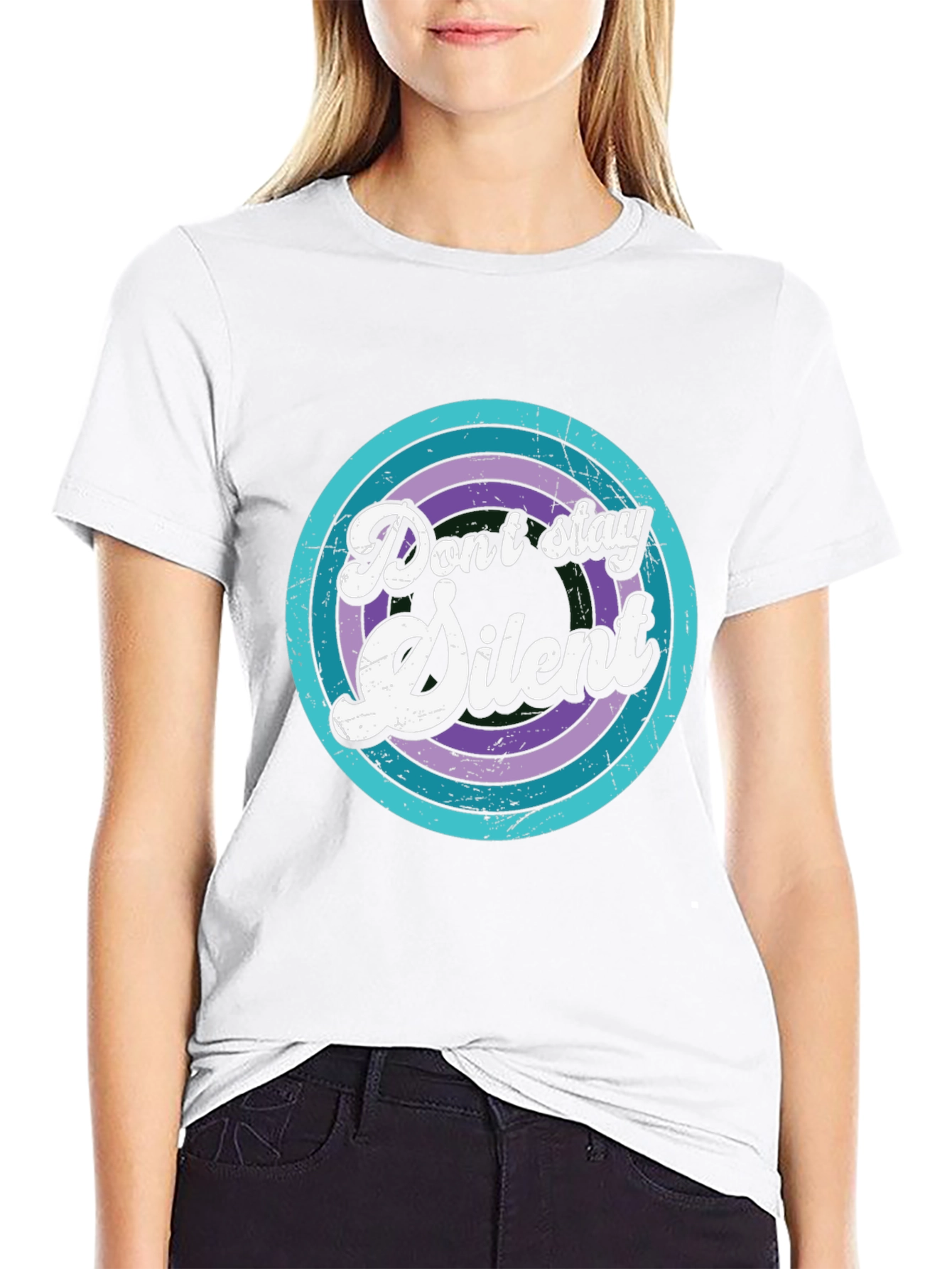 Retro Dont Stay Silent Graphic T-Shirt