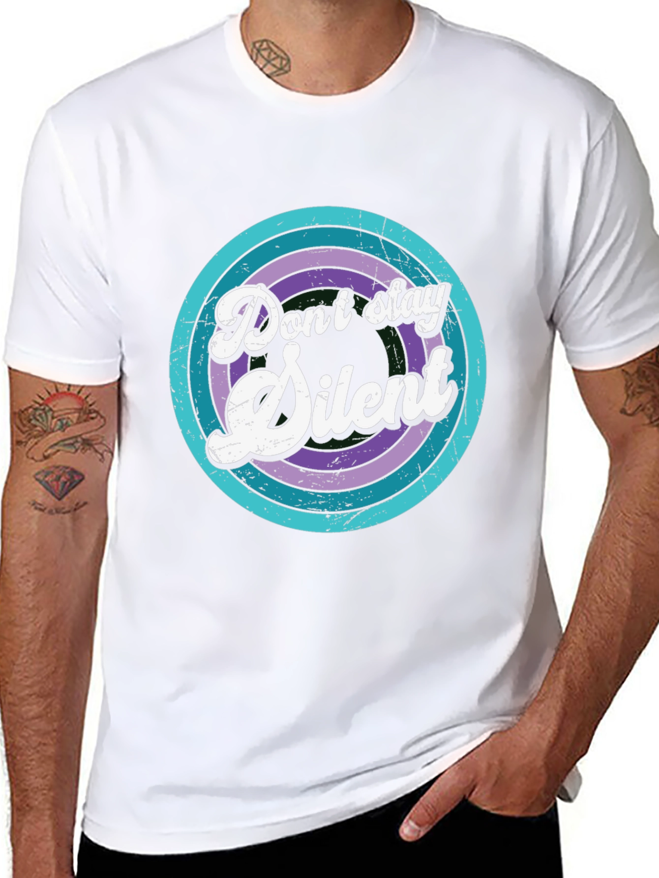 Retro Dont Stay Silent Graphic T-Shirt