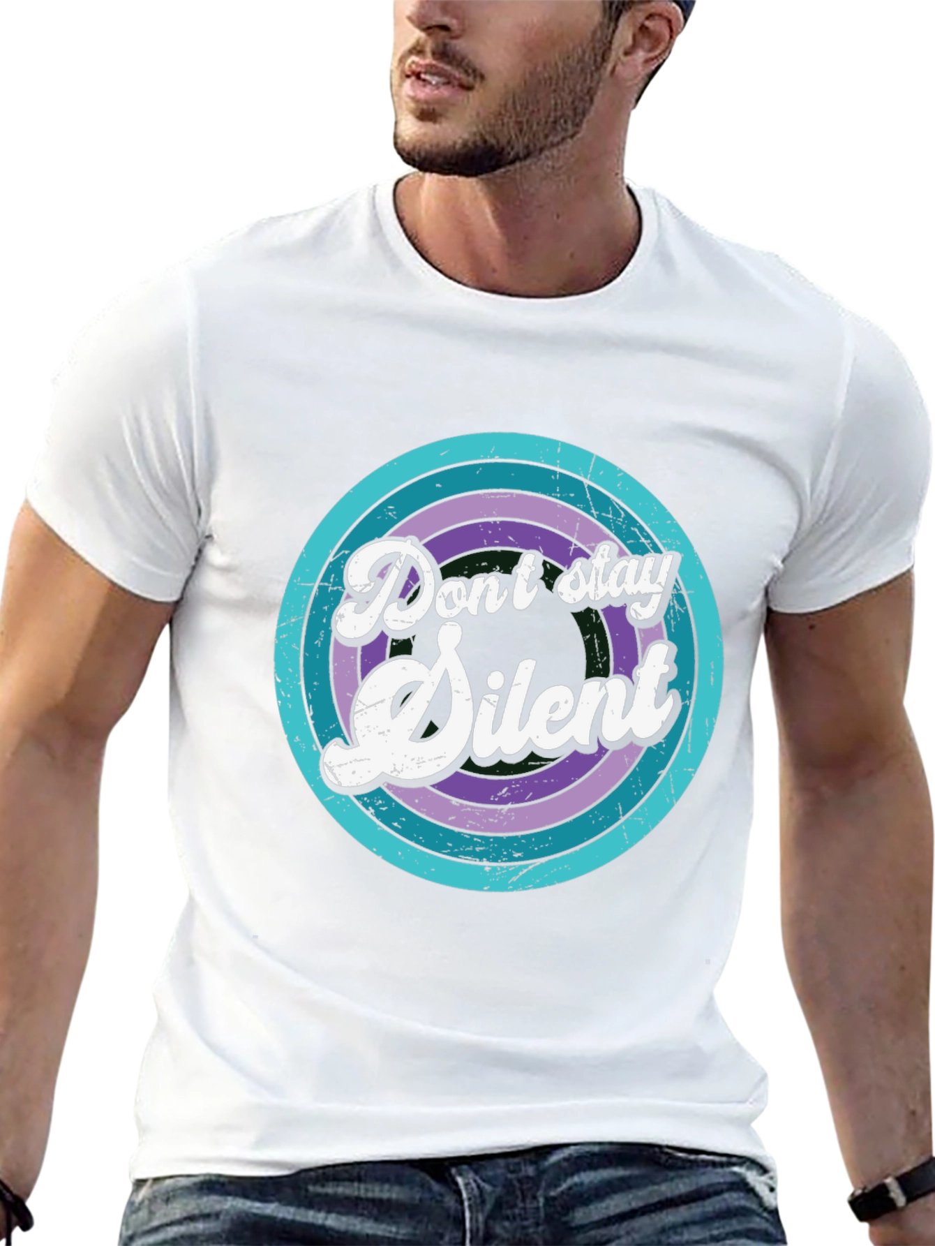Retro Dont Stay Silent Graphic T-Shirt