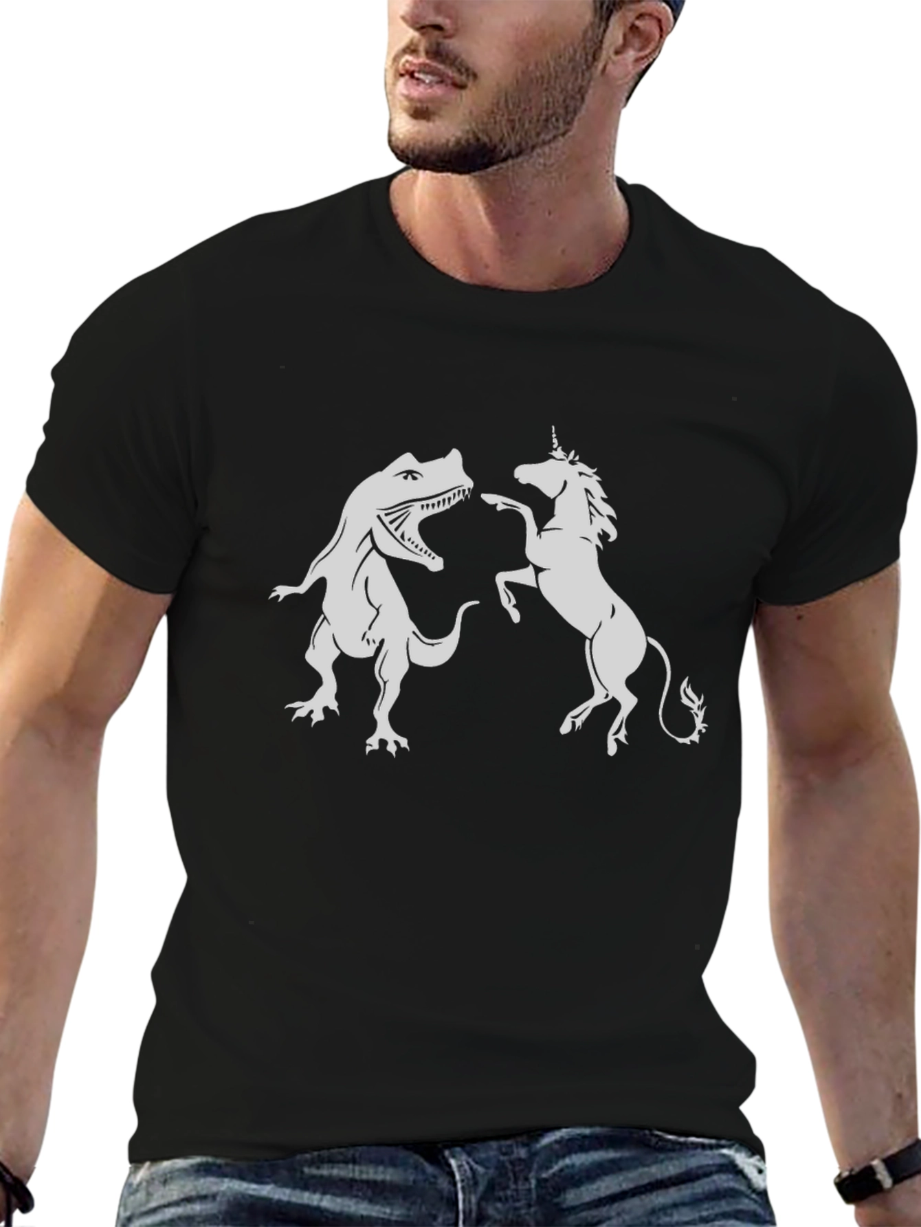 T-Rex vs Unicorn Graphic Tee