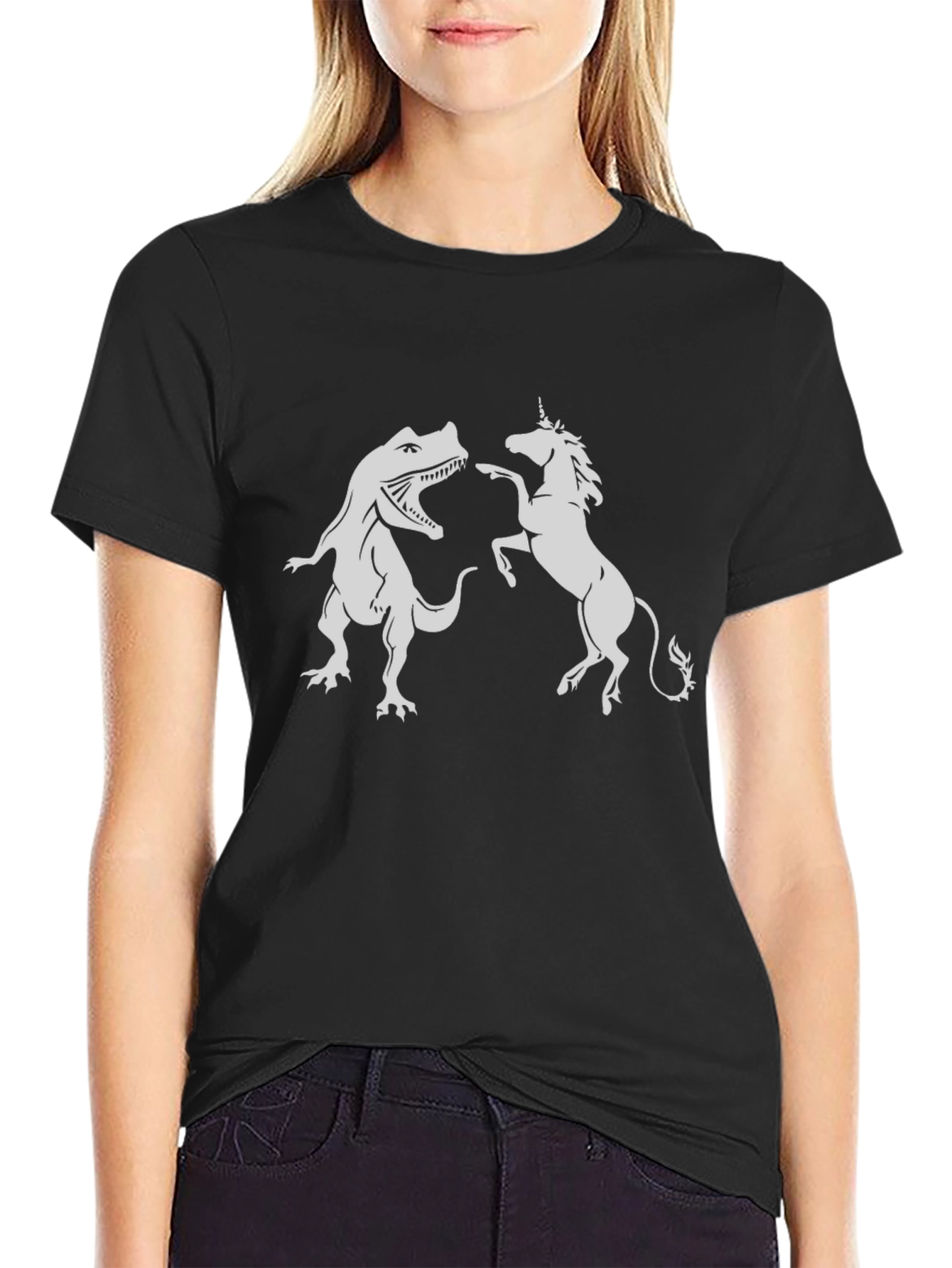 T-Rex vs Unicorn Graphic Tee