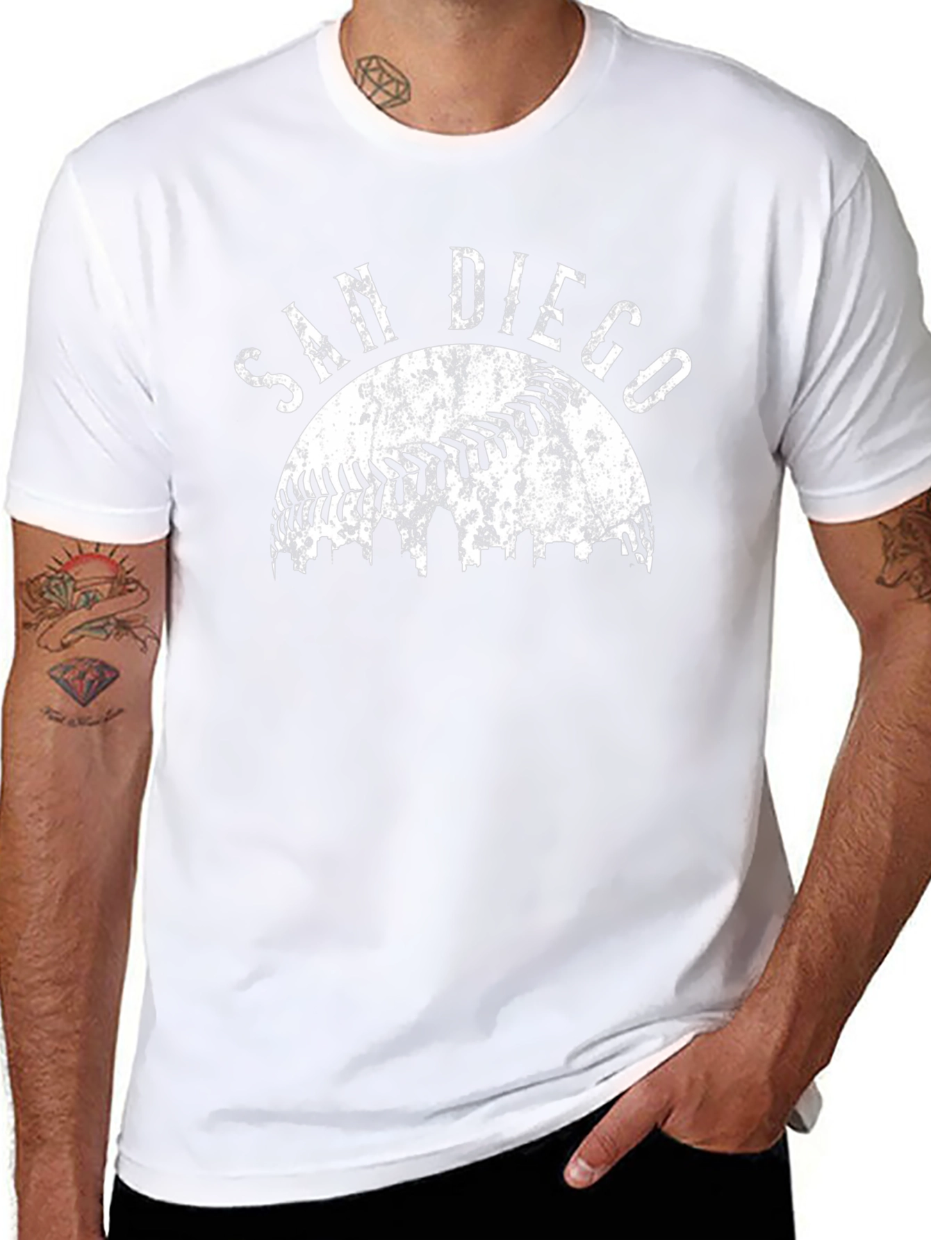 San Diego Baseball Graphic T-Shirt - Black