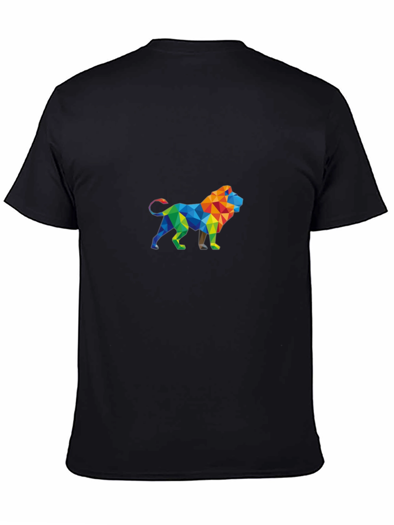 Geometric Lion Graphic Tee - Modern Style