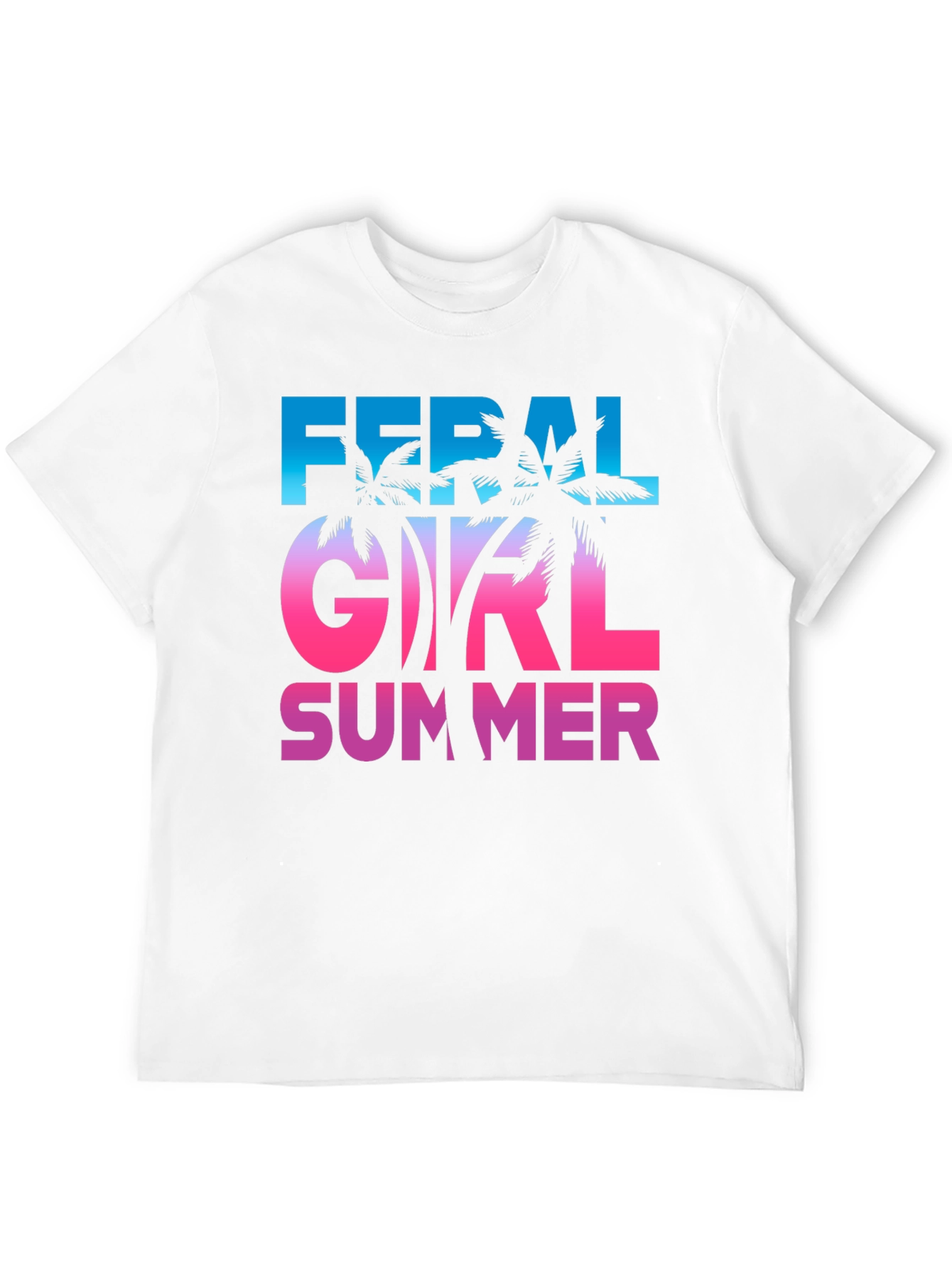 Feral Girl Summer Graphic Tee - Black Unisex T-Shirt