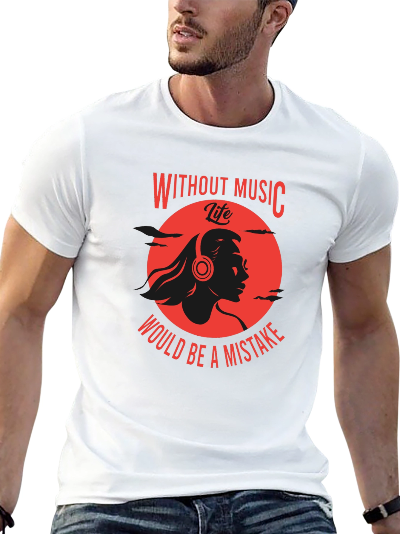 Music Lovers T-Shirt: Life Without Music is a Mistake