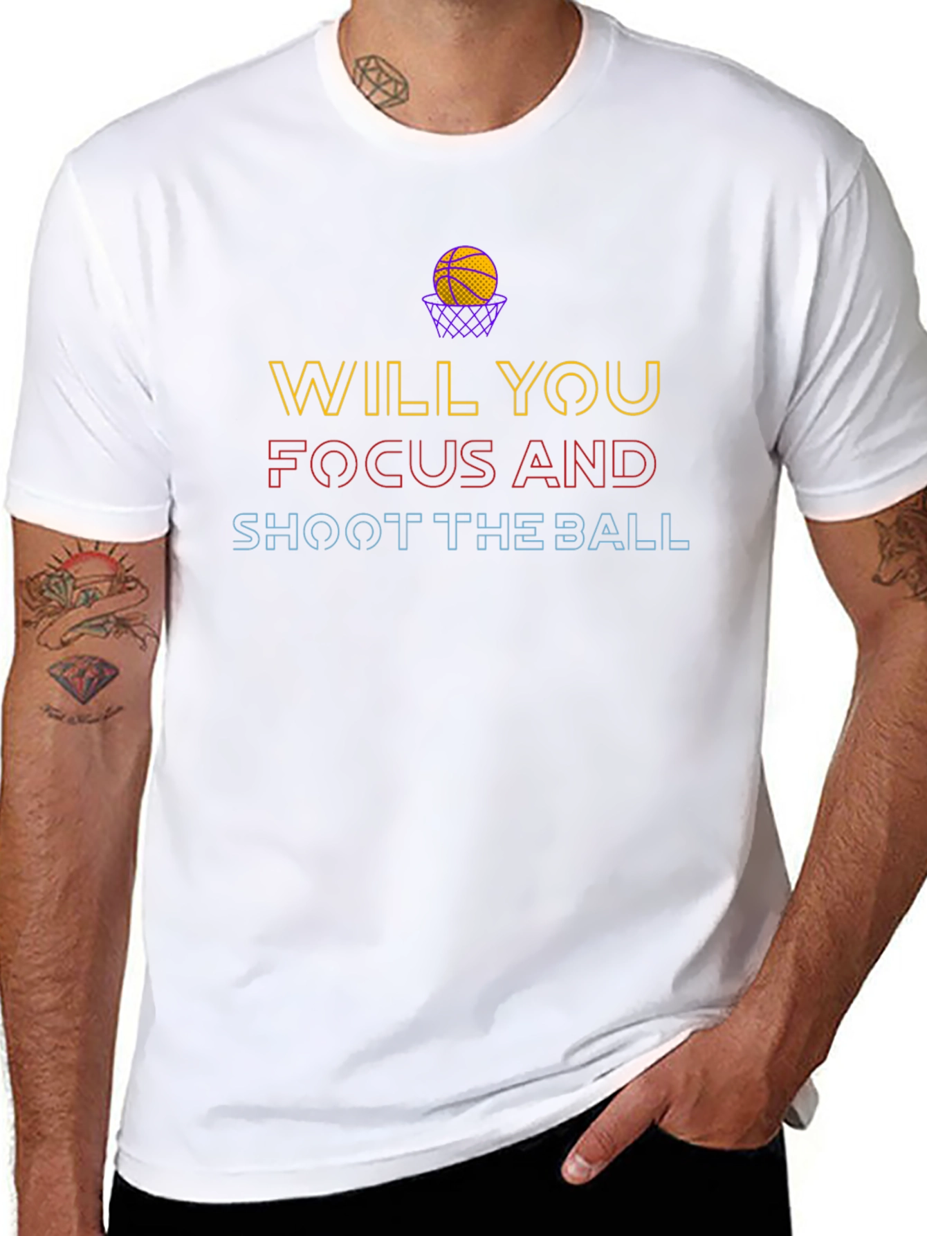 Basketball Graphic Tee - Will You Focus & Shoot?
