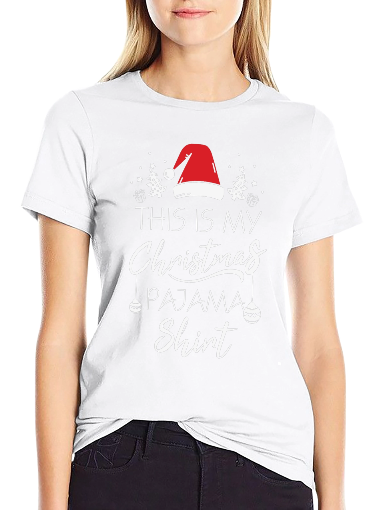 Christmas Pajama T-Shirt Holiday Season Tee