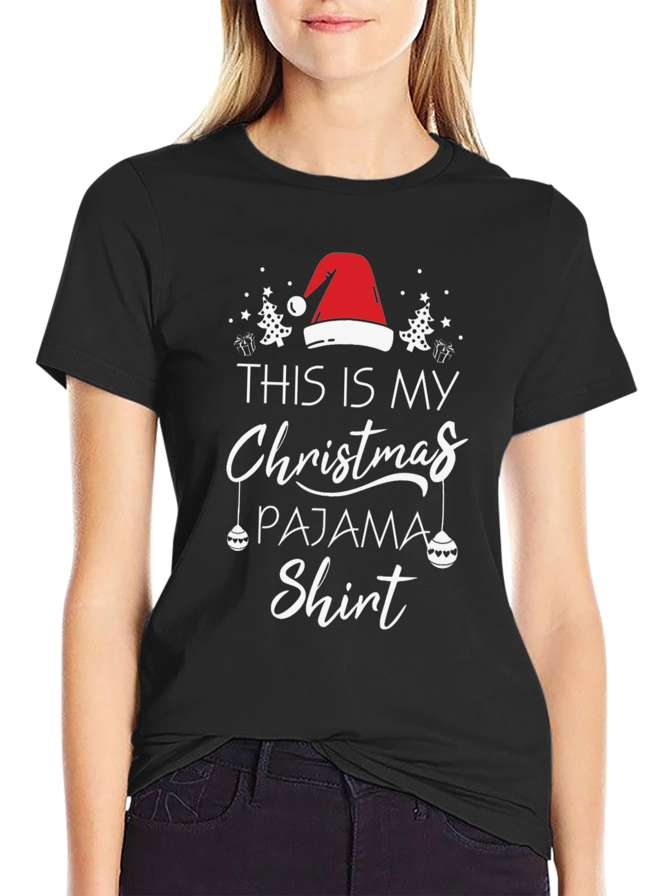 Christmas Pajama T-Shirt Holiday Season Tee