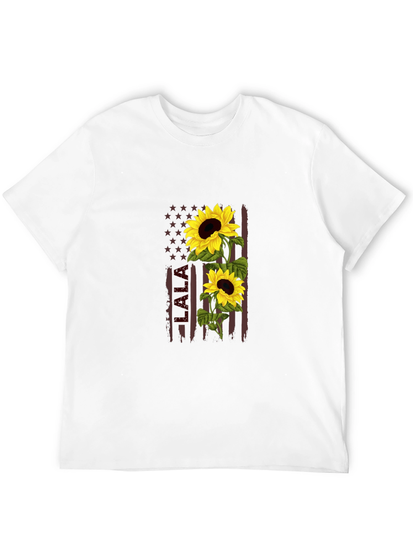 Sunflower American Flag Graphic Tee