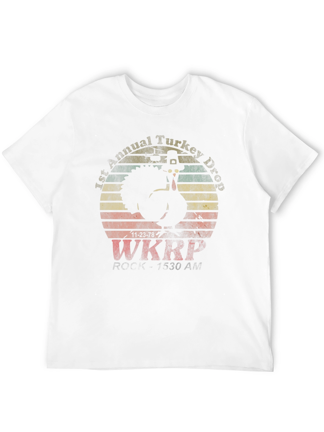 Retro Turkey Drop T-Shirt - WKRP Thanksgiving