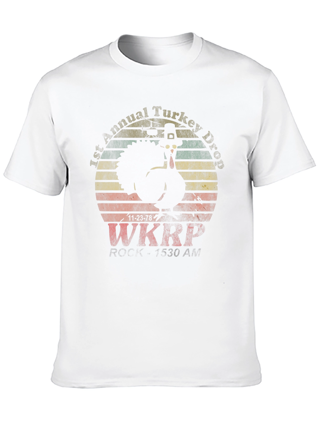 Retro Turkey Drop T-Shirt - WKRP Thanksgiving