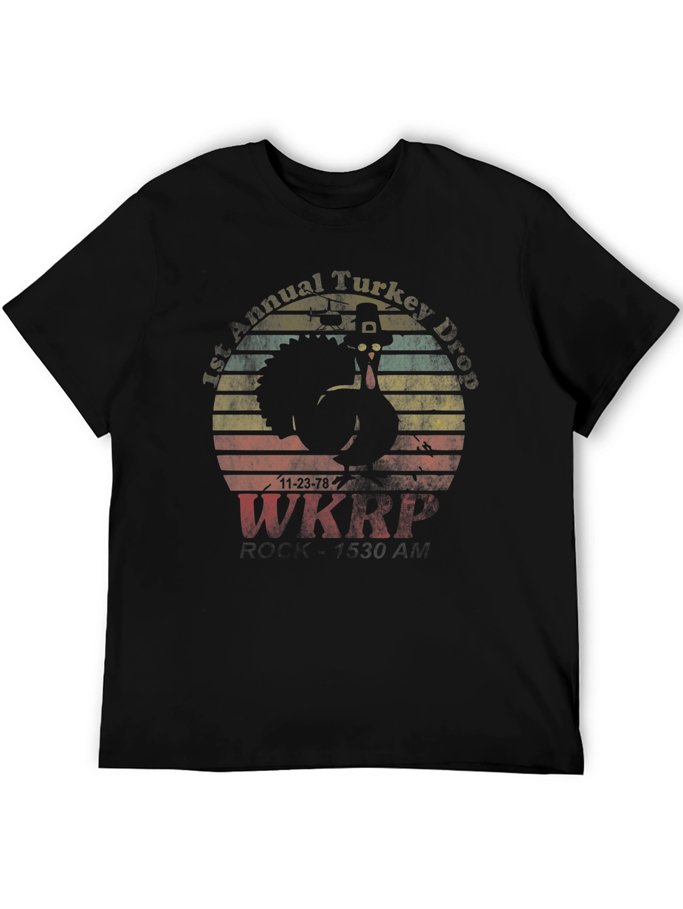 Retro Turkey Drop T-Shirt - WKRP Thanksgiving